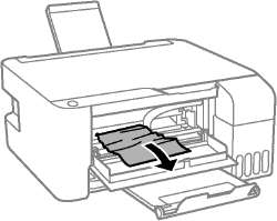 Как открыть принтер epson l3100, если замялась бумага