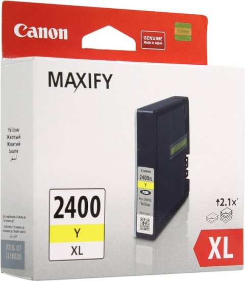 Картридж Canon PGI-2400XL Y желтый