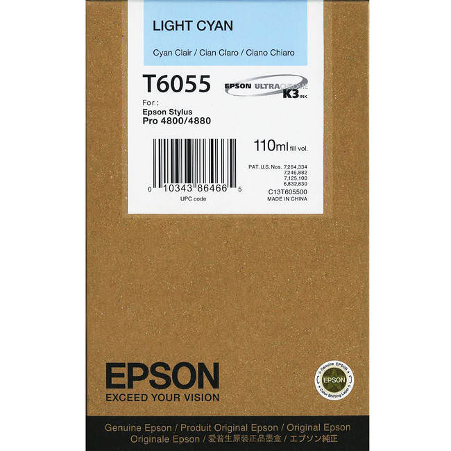 Картридж Epson T6055 (C13T605500) Светло-голубой