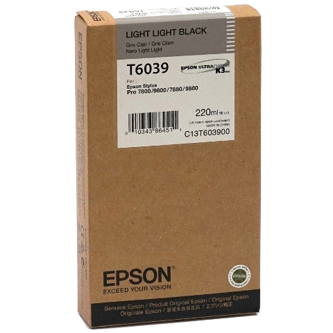 Картридж Epson T6039 (C13T603900) Светло-серый