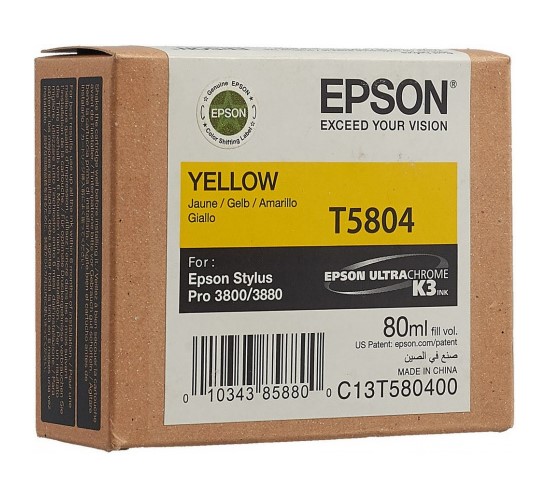 Картридж Epson T5804 (C13T580400) Желтый